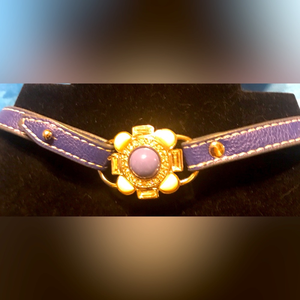 Lia Sophia blue leather wrap bracelet